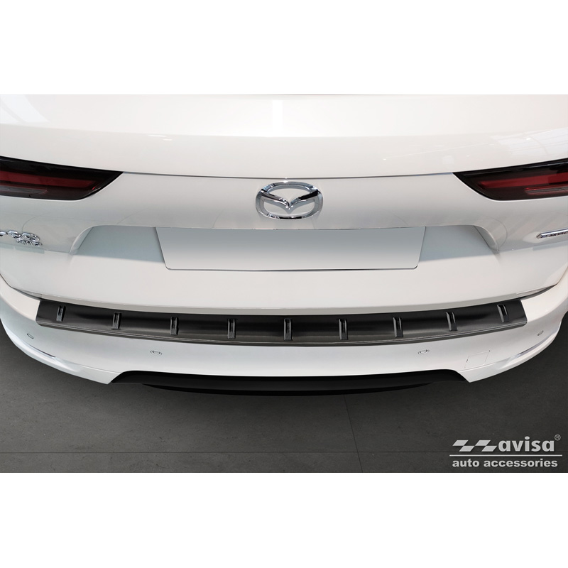 Black Stainless Steel Rear bumper protector  Mazda CX-60 (KH) 2022- 'STRONG EDITION'