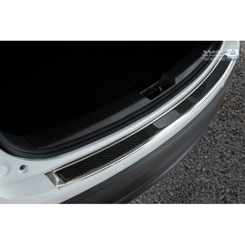 Stainless Steel Rear bumper protector 'Deluxe'  Mazda CX5 2012-2017 Chrome/Black Carbon