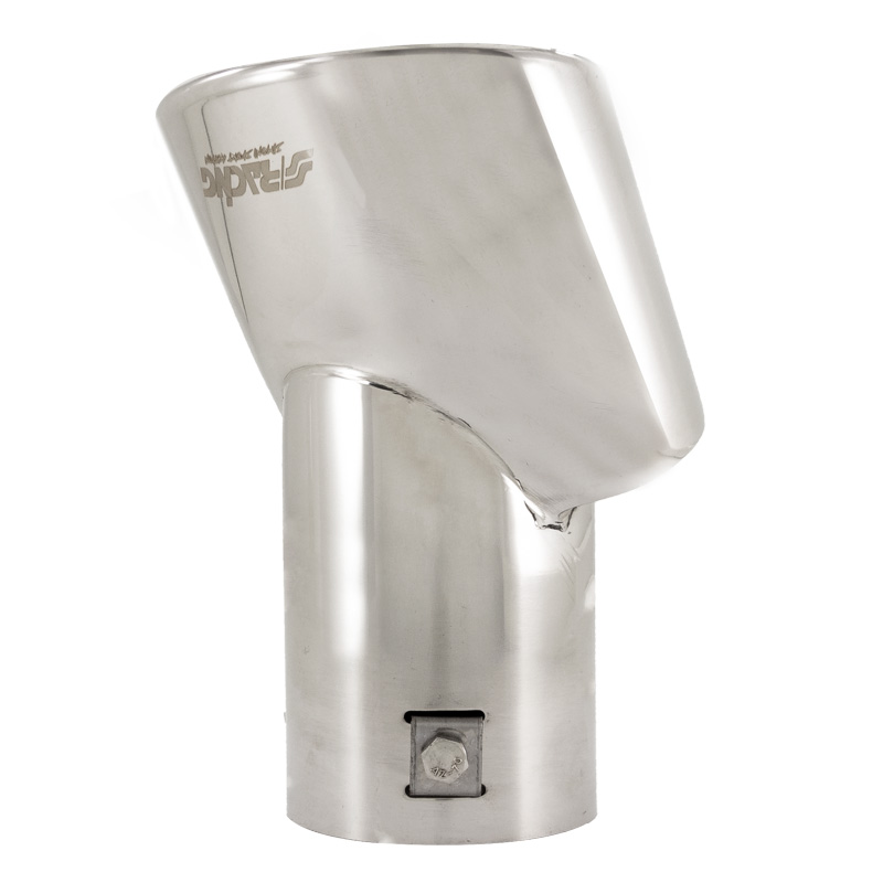 Simoni Racing Exhaust Tip Oval Inox - 116x86xL180mm - Installation 46->74mm