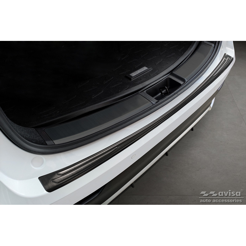 Black Stainless Steel Rear bumper protector  Lexus NX II 2021- 'Lines'