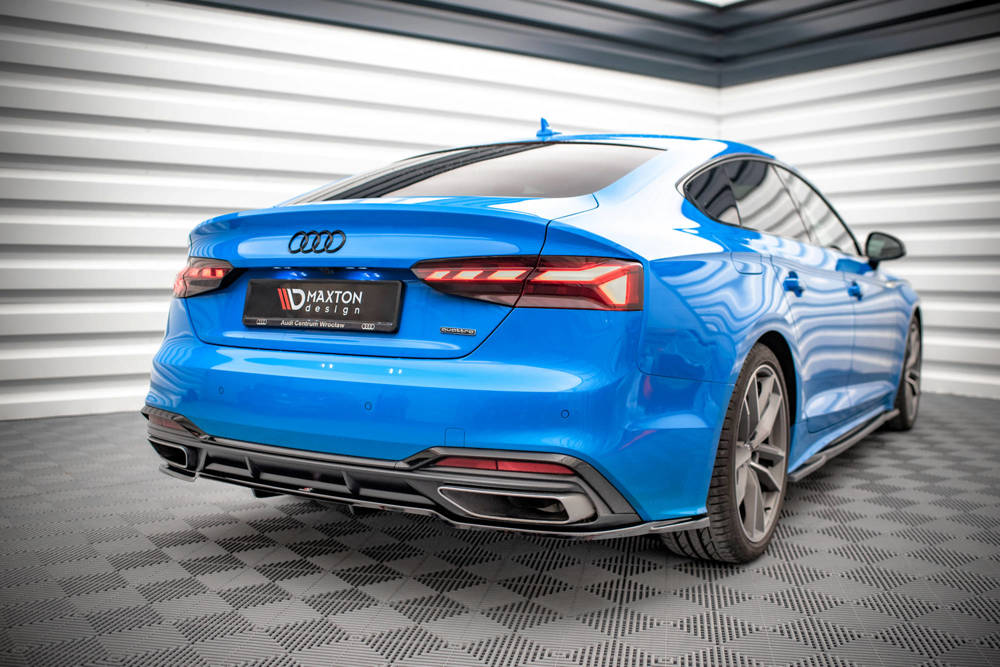 Diffuser passend voor Audi A5 5F FL S-Line Maxton Glans Zwart