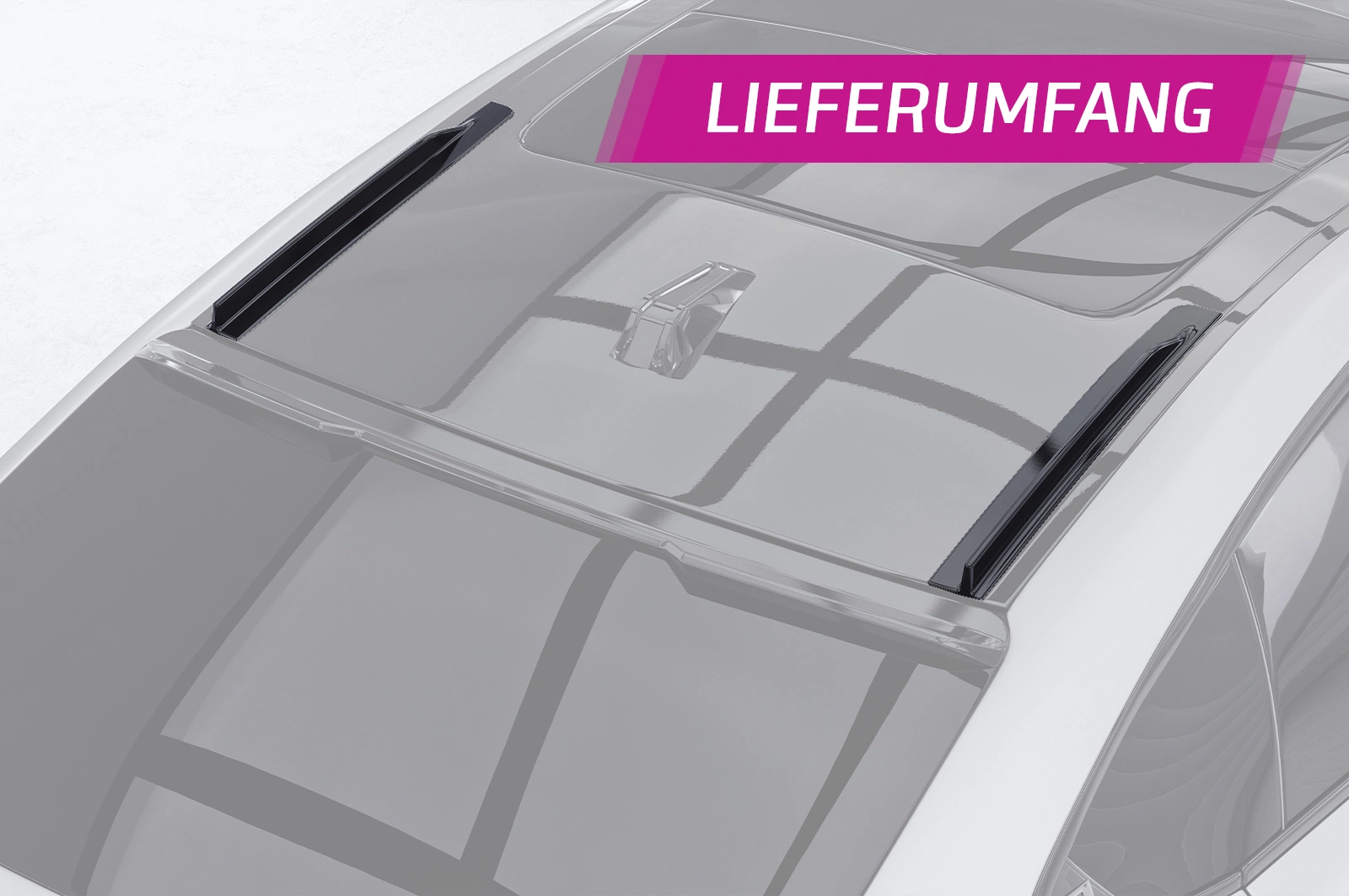 Rear Roof Spoiler Fins with ABE BMW 2 Series F74 Gran Coupe 2025– Gloss Black