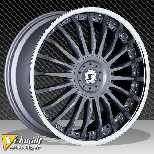 Schmidt CC Line Velgen (gepolijste rand) GunMetal 10x24