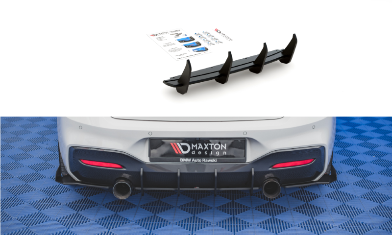 Race Diffuser passend voor BMW 1-Serie M140I F20 Maxton Design zwart