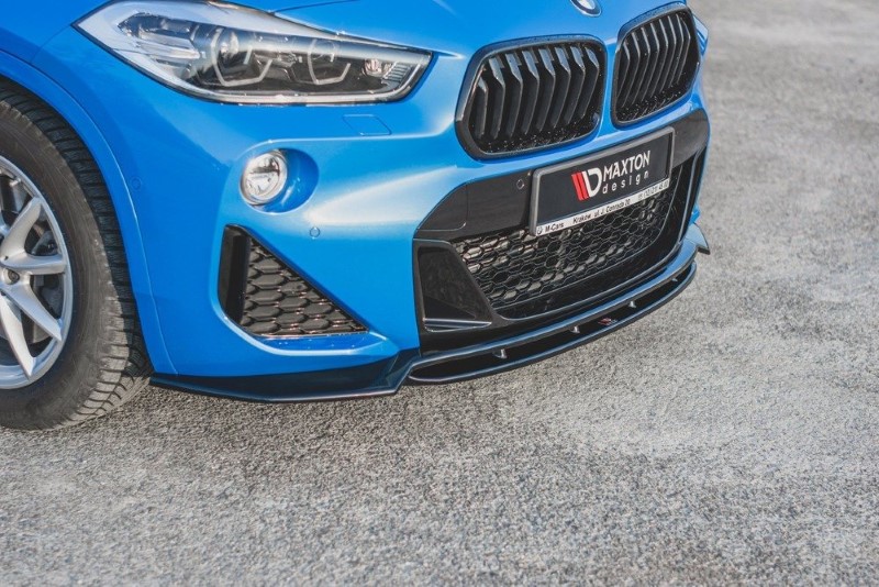 Voorspoiler passend voor BMW X2 F39 M-Pack Glanzend Zwart
