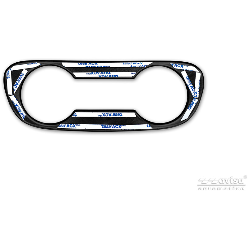 Avisa Stainless Steel cup holder trim cover  Mercedes Vito Tourer W447 Facelift 2024- - Black