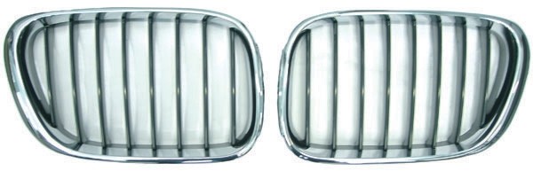 Grill rechts X5 99-03 ZWART/Chroom