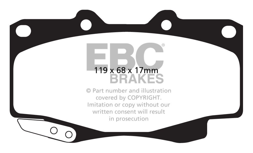 EBC Brakes TOYOTA BEDRIJFSWAGEN Hi-Lux 2.5 TD (102) 2WD 2005-..