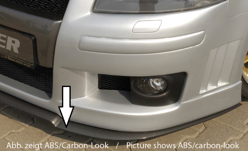 Spoilerzwaard voor Frontbumper Audi A3 8P R-frame Rieger