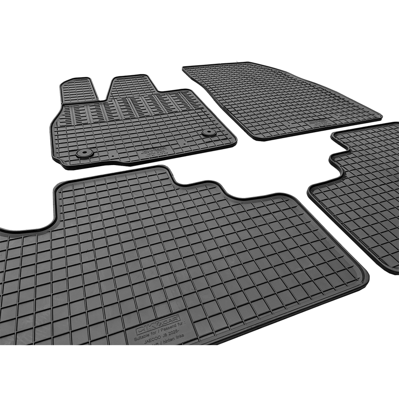 CIKCAR Rubber car mats set  Jaecoo 8 Super Hybrid 2026- (4-pieces + fixing system)