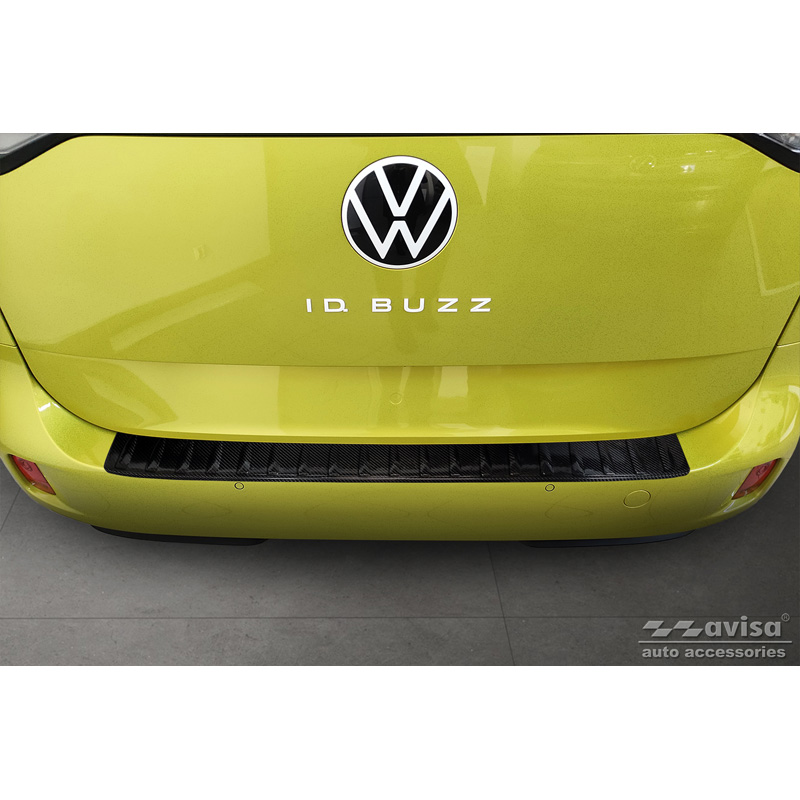 Real 3D Carbon Rear bumper protector  Volkswagen ID.Buzz & ID.Buzz Cargo 2022- 'Ribs'