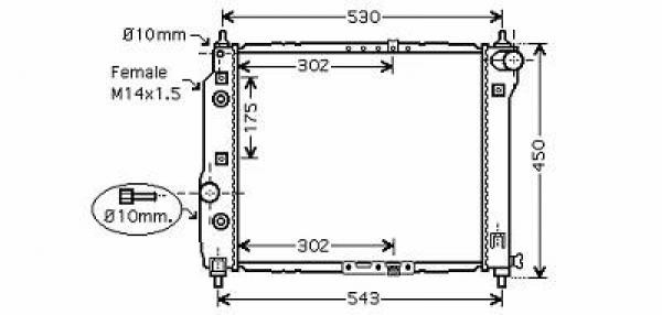 Radiator KALOS 03-04 477x410 1.4I-16V AUTOMAAT -AC