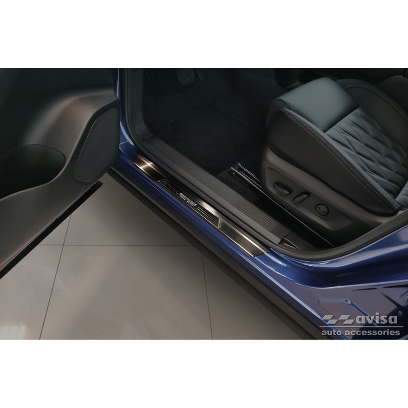 Black Stainless Steel Door sill protectors  Nissan X-Trail IV 2021- - 'Performance Special Edition' - 4-pieces