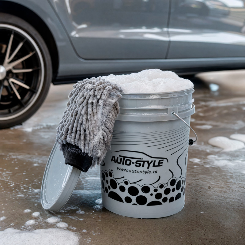 Car wash bucket 20L with Grit guard - Nardo gray