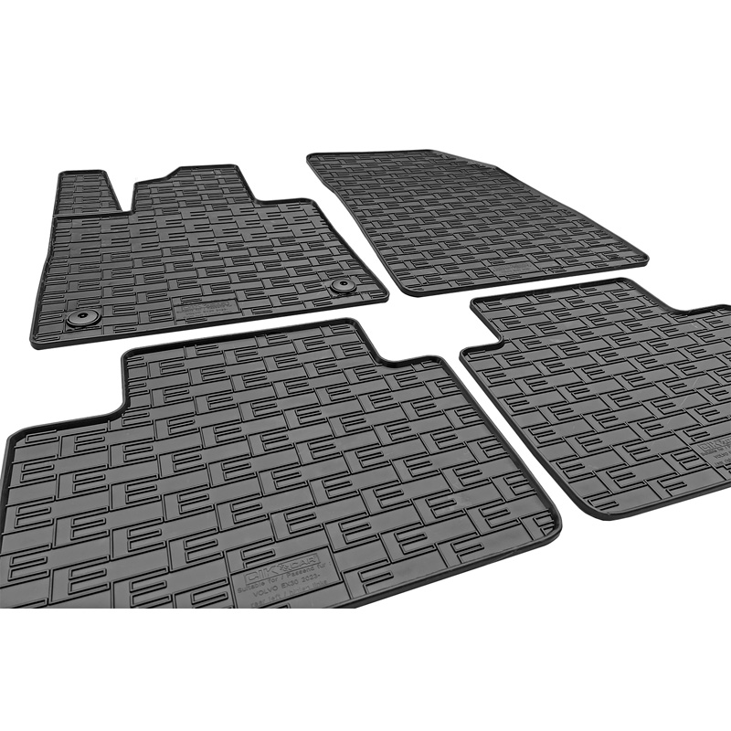 Rubber car mats set  Volvo EX30 2023- (4-pieces + fixing system)