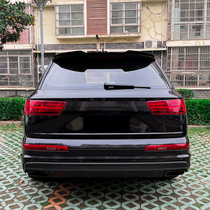 Roof spoiler (Spoiler Cap)  Audi Q7 (4M) 2015-2019 & FL 2019 incl. S-Line (ABS Glossy Black)