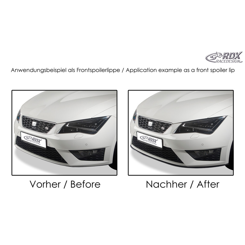 RDX Safe 'N Style Universal Frontspoiler/Sideskirt 250cm Black EPDM Rubber