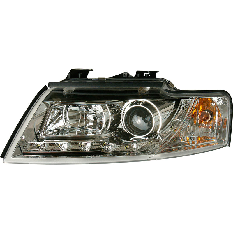 Set Headlights in DRL-Look  Audi A4 B6 Convertible 2002- - Chrome