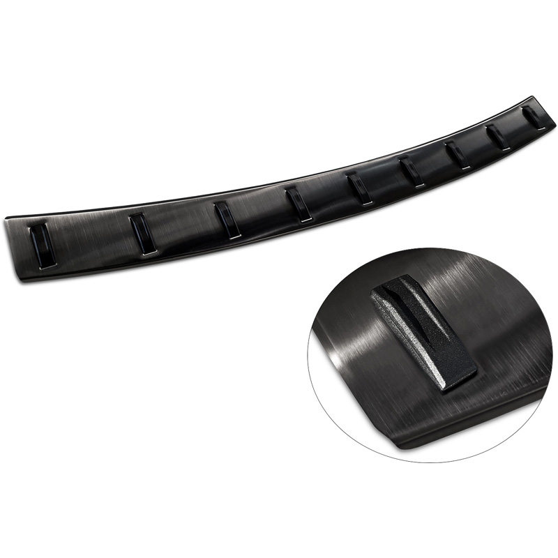 Black Stainless Steel Rear bumper protector  Volkswagen T-Cross 2019-2024 & FL 2024- 'STRONG EDITION'
