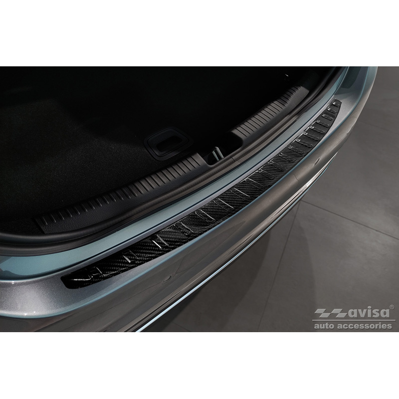 Real 3D Carbon Rear bumper protector  Mercedes C-Class Sedan W206 2021- 'Ribs'