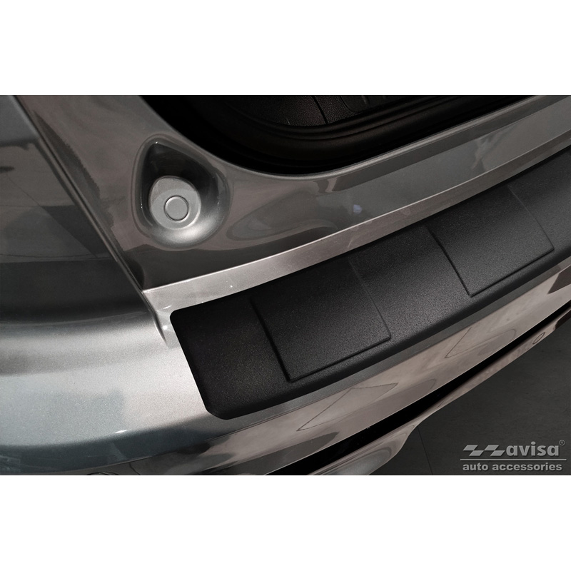 Matt Black Stainless Steel Rear bumper protector  Ford Kuga III ST-Line/Vignale/Hybrid ST-Line 2019-2024 & FL 2024- 'Ribs'