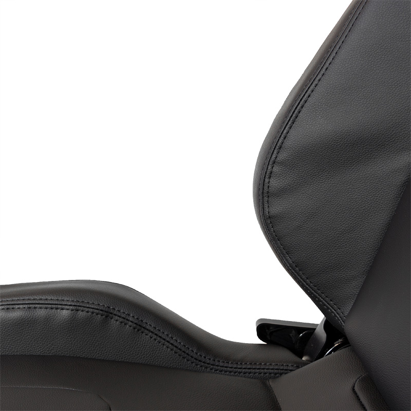 Sport seat 'RS6-II' - Matt-Black Synthetic leather - Dual-side reclinable back-rest - incl. slides