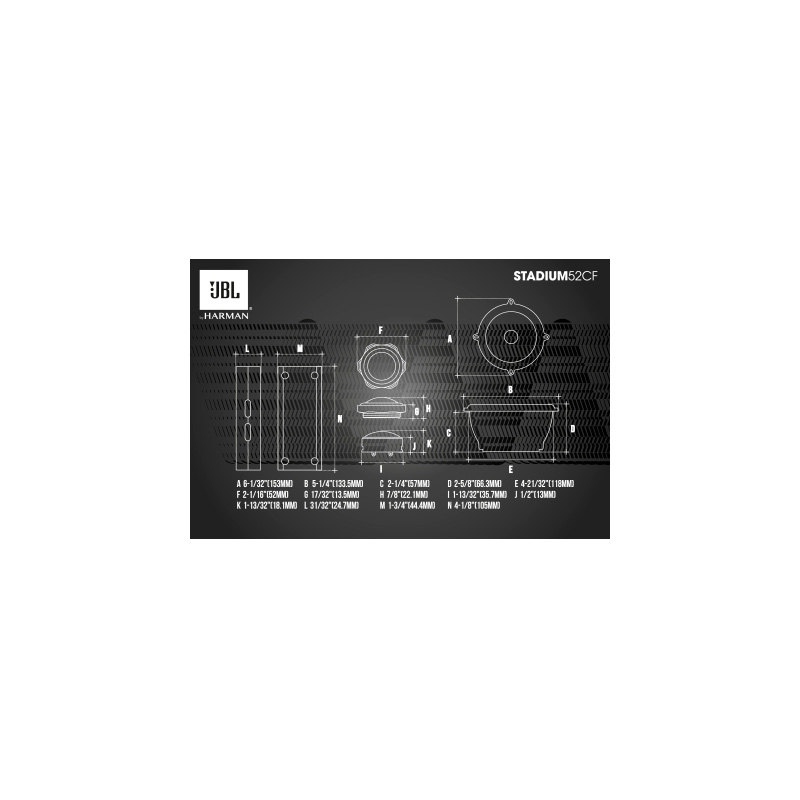 JBL Stadium 52CF 13cm (5.25'') 2-Way Compo Set 240W