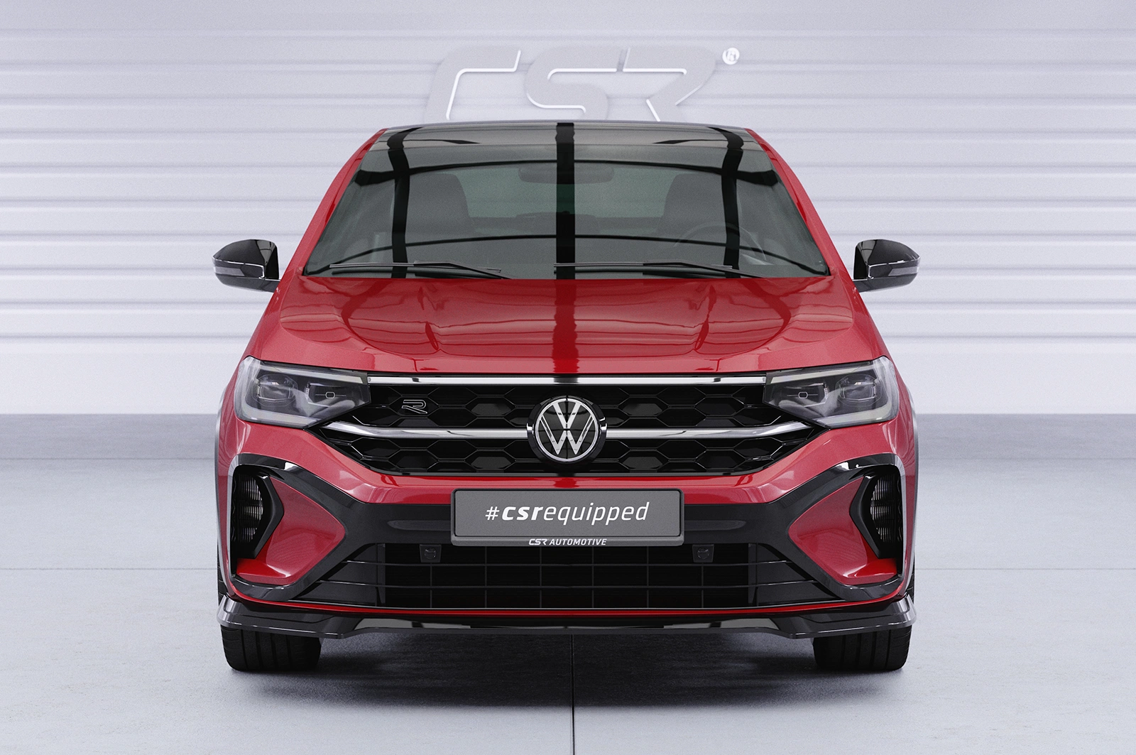 Voorspoiler passend voor VW Taigo (Typ CS) glans zwart