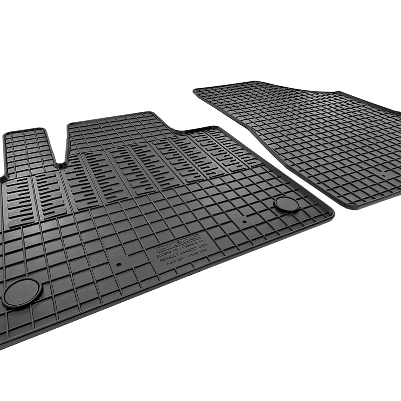 Rubber car mats set  Mercedes Citan (W420) Box & Renault Kangoo Furgon & Nissan Townstar 2021- (2-pieces + fixing system)