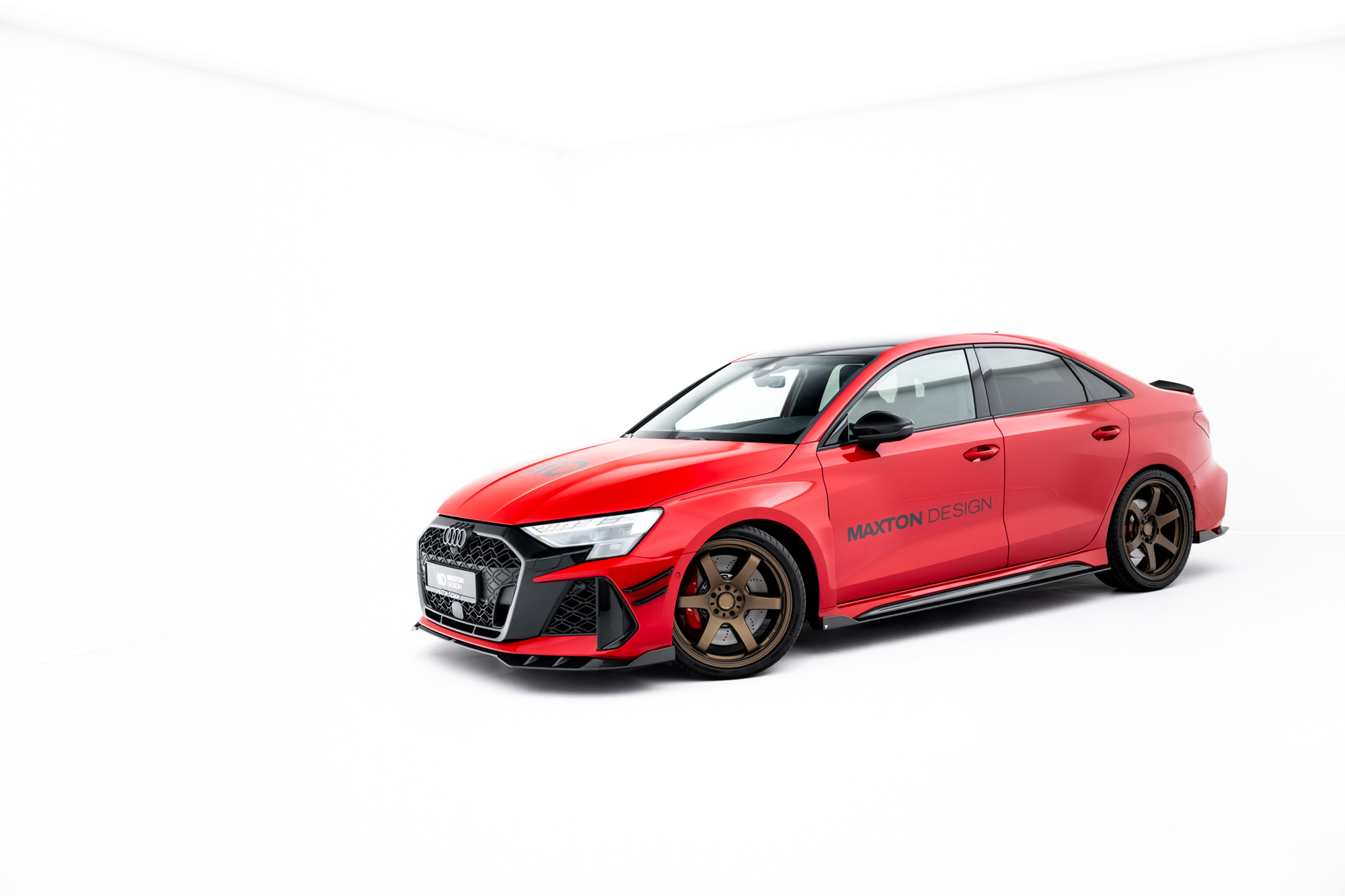 Set of Prepreg Carbon Fiber Zijskirts passend voor Audi RS3 Sedan 8Y Facelift – Maxton Design