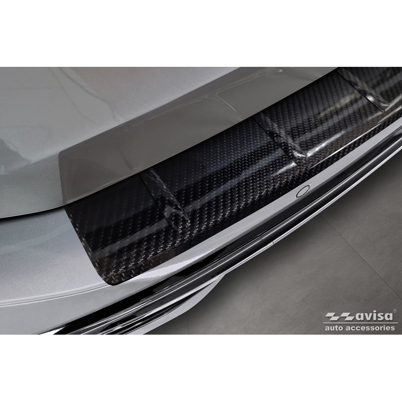 Real 3D Carbon Rear bumper protector  Volkswagen Passat (CJ5) incl. R-Line & Hybrid 2023- 'Ribs'
