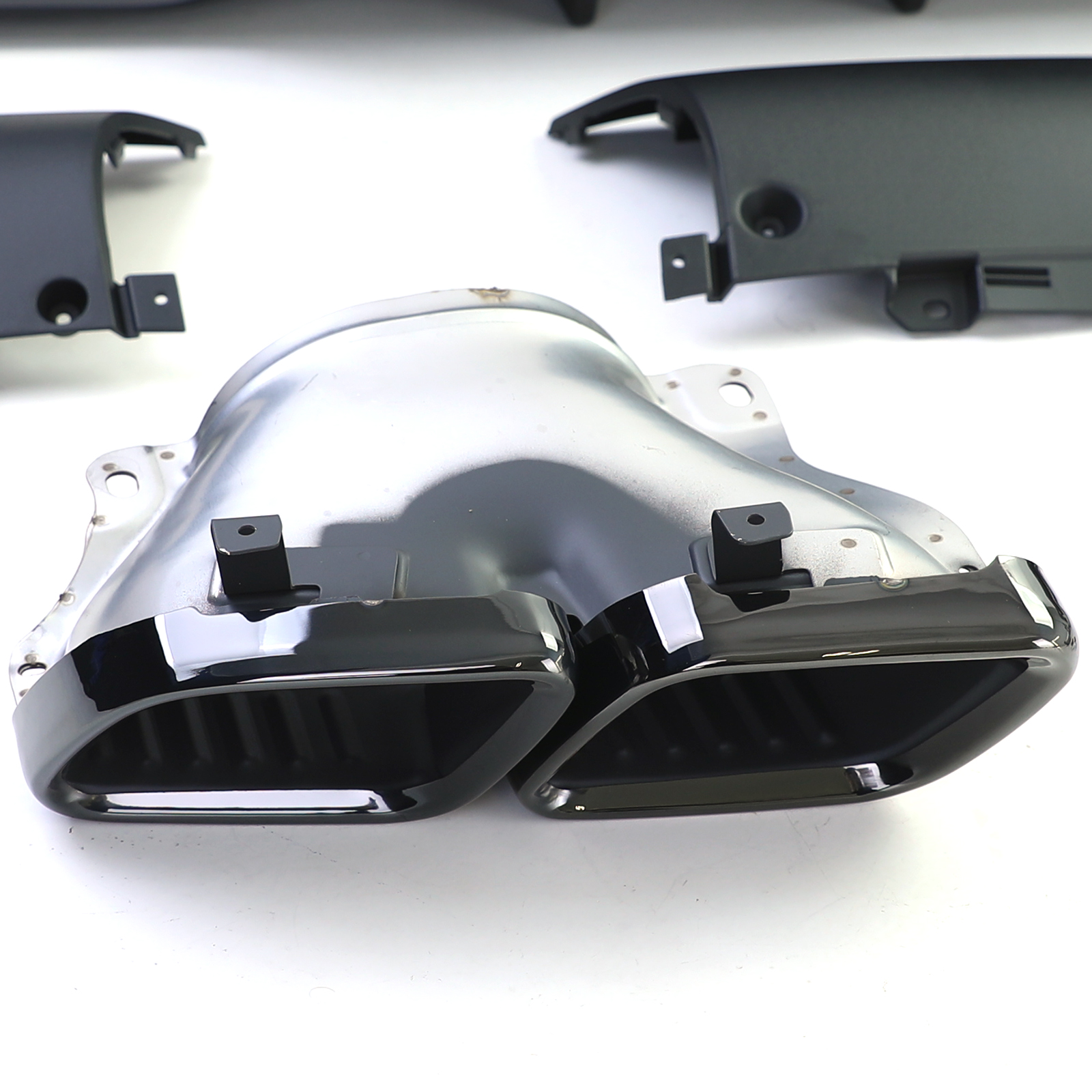 Diffuser passend voor Mercedes GLE SUV W167 V167 19-23 AMG Look Zwart