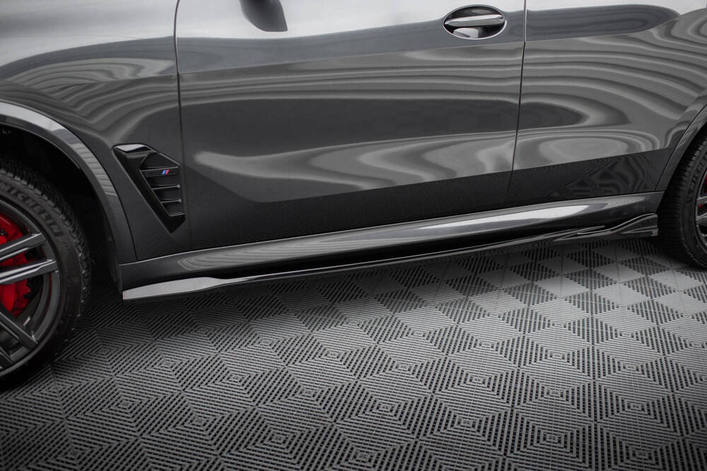 Zijskirts passend voor BMW X5M F95 Facelift Maxton Glans Zwart