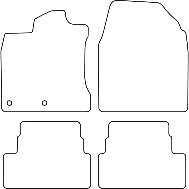 Set car mats  Nissan Qashqai 2007-2014