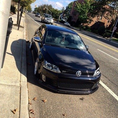 Voorspoiler passend voor VW Jetta 6 GLI Glans Zwart