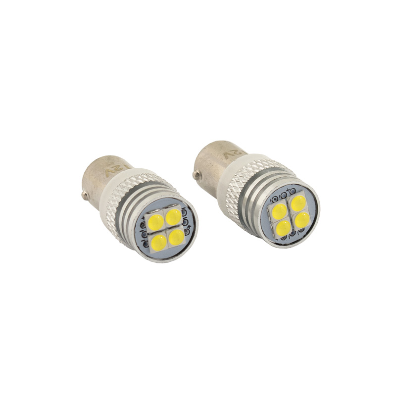 BA9S LED Bulbs 12V Xenon-Optics White, set of 2 pieces