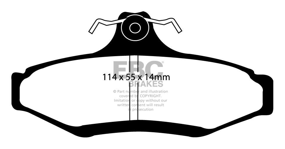 EBC Brakes DAEWOO Nubira 1.6 97-2003 Remblokken achterzijde gree
