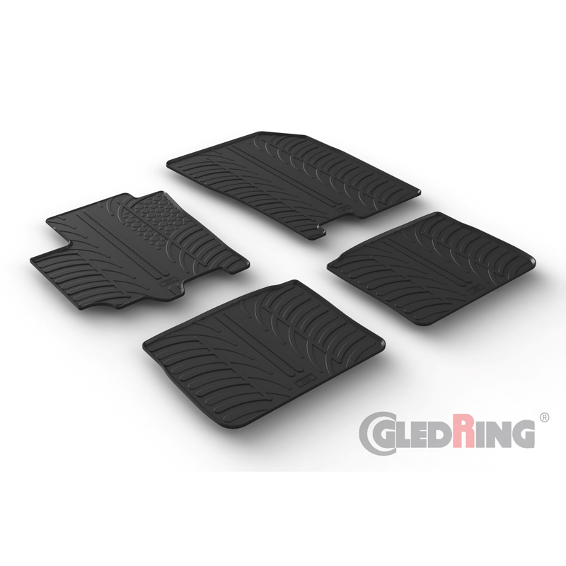 Rubber car mats set  Suzuki SX4 S-Cross 2013-2021 (T profile 4-pieces)