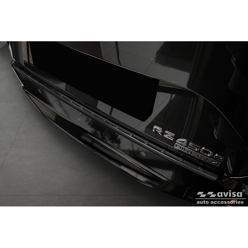 Black Stainless Steel Rear bumper protector  Lexus RZ 2023- 'Ribs'