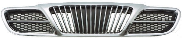 GRIL DAEWOO LANOS, 01-04 chrome/GESPOTEN;ZWART