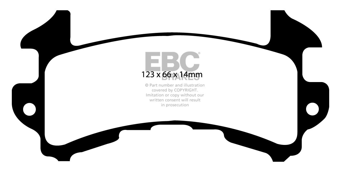 EBC Brakes PONTIAC Firebird 2.5 82-85 Remblokken achterzijde