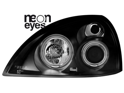Headlights Renault Clio 3 01-05 Angel Eyes CCFL Black