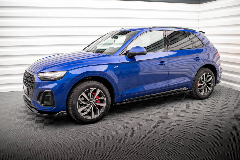 Zijskirts passend voor Audi SQ5 / Q5 S-Line SUV / Sportback Facelift Maxton Glans Zwart