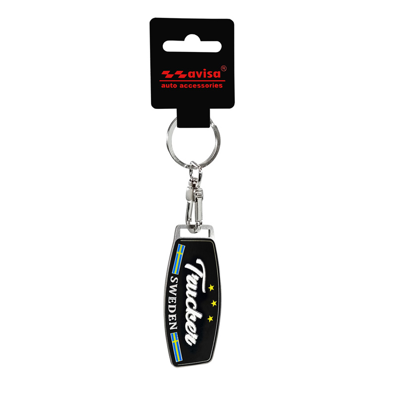 Stainless steel key chain - Trucker/Sweden
