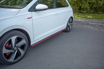 Zijskirts passend voor VW Polo MK6 GTI Glans Zwart