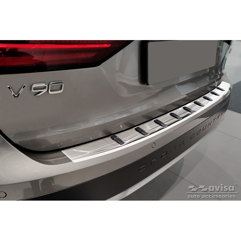 Stainless Steel Rear bumper protector  Volvo V90 II 2016- (incl. Cross Country) 'STRONG EDITION'