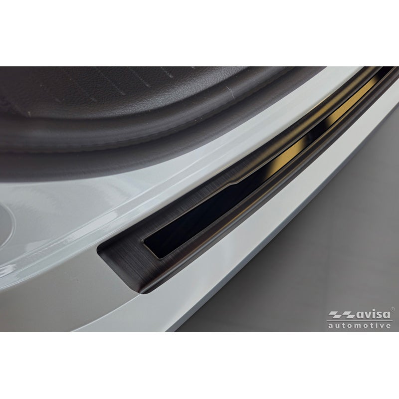 Avisa Stainless Steel Rear Bumper Protector Shadow Premium  Nissan Qashqai III (J12) 2021-2024 & Facelift 2024- - Black / High Gloss Black