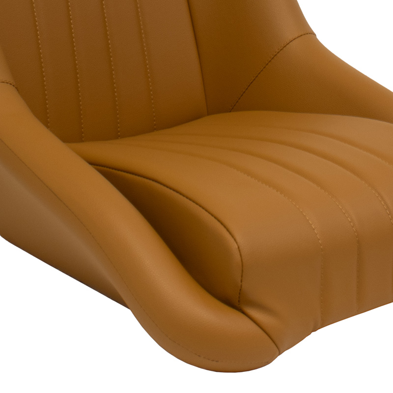 Sport seat 'Classic' - Beige Synthetic leather - Non-reclinable back-rest + Head-rest - incl. slides