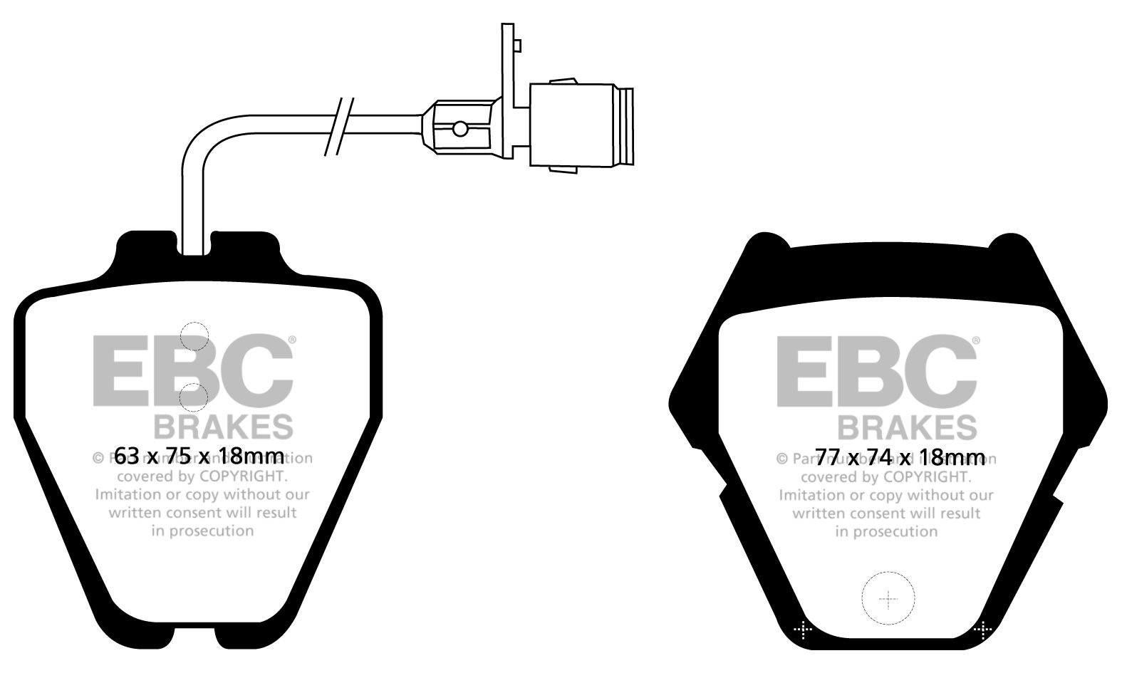 EBC Brakes AUDI A8 4D Quattro 3.7 99-2002 Remblokken voorzijde