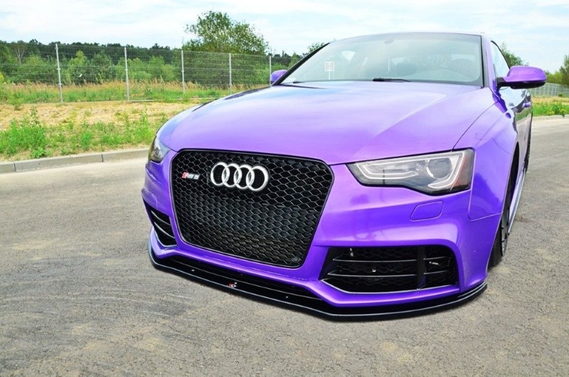 Voorspoiler passend voor Audi RS5 8T /  8T FL Glanzend Zwart